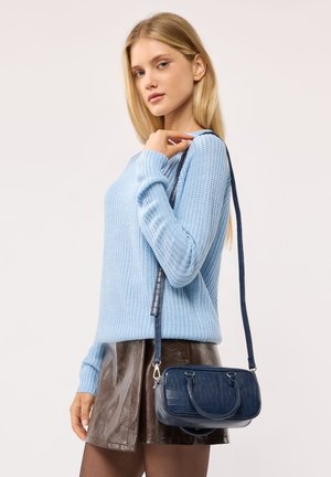 Terranova, BORSA PICCOLA EFFETTO COCCODRILLO - Borsa a tracolla - blu scuro