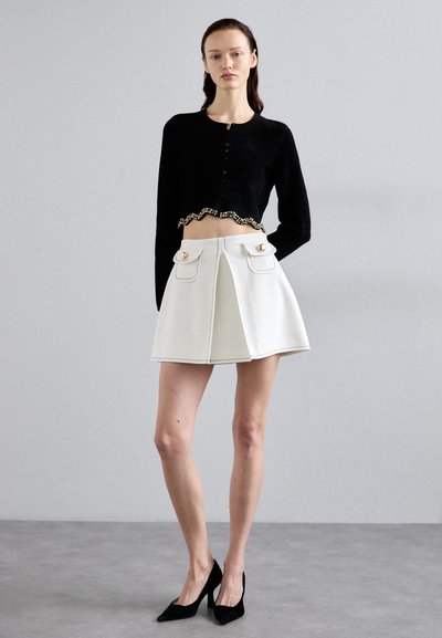 sandro JUPE - Mini skirt - ecru