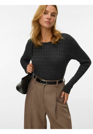 VMFLO - Strickpullover - dark grey melange