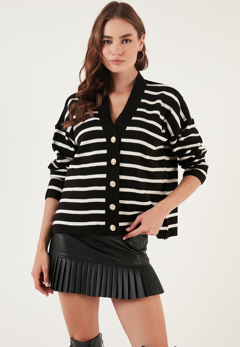 LELA Kardiganas - black/cream