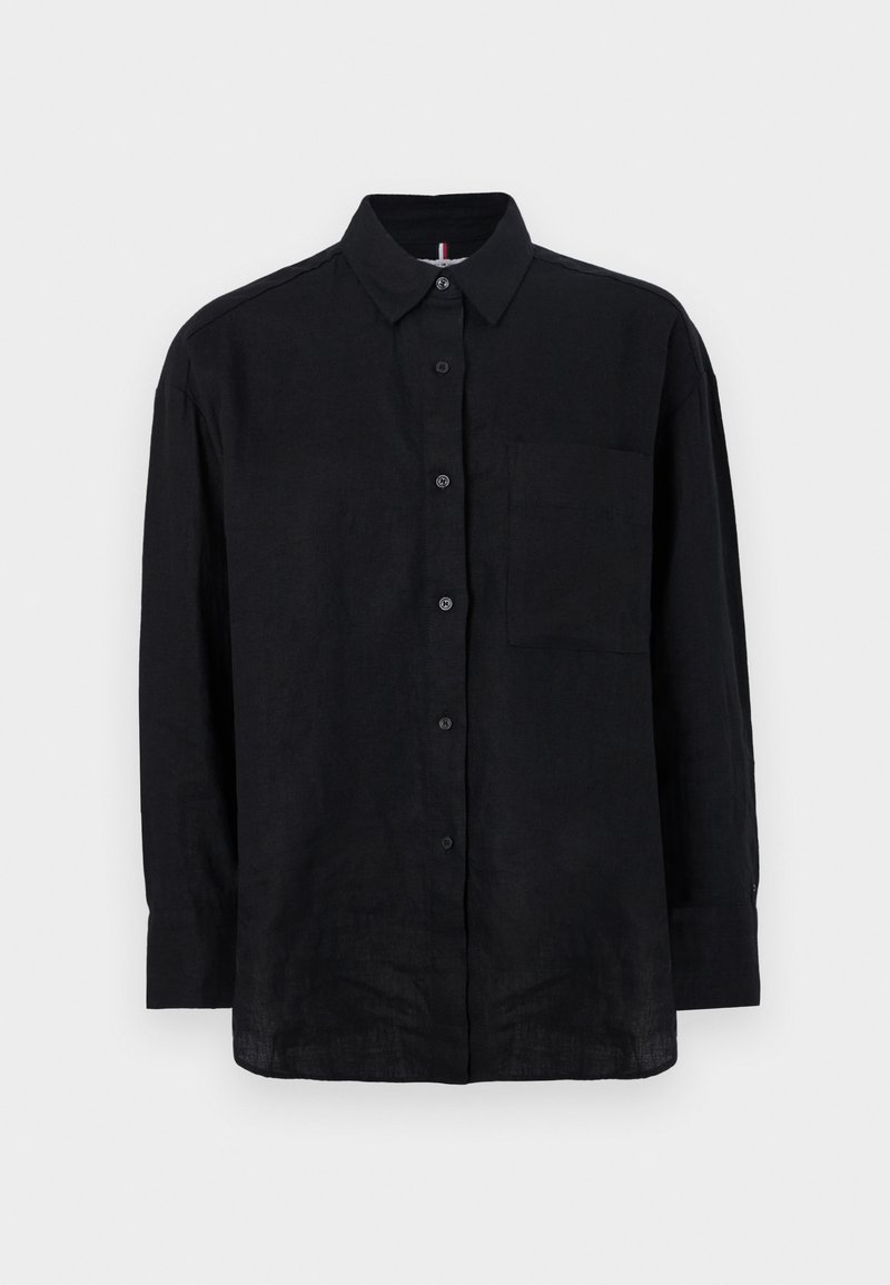 Tommy Hilfiger Overhemdblouse zwart Tommy Hilfiger Overhemdblouse zwart