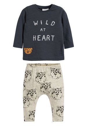 MONOCHROME T-SHIRT AND LEGGINGS SLOGAN SET (0MTHS-2YRS) - Legíny - black