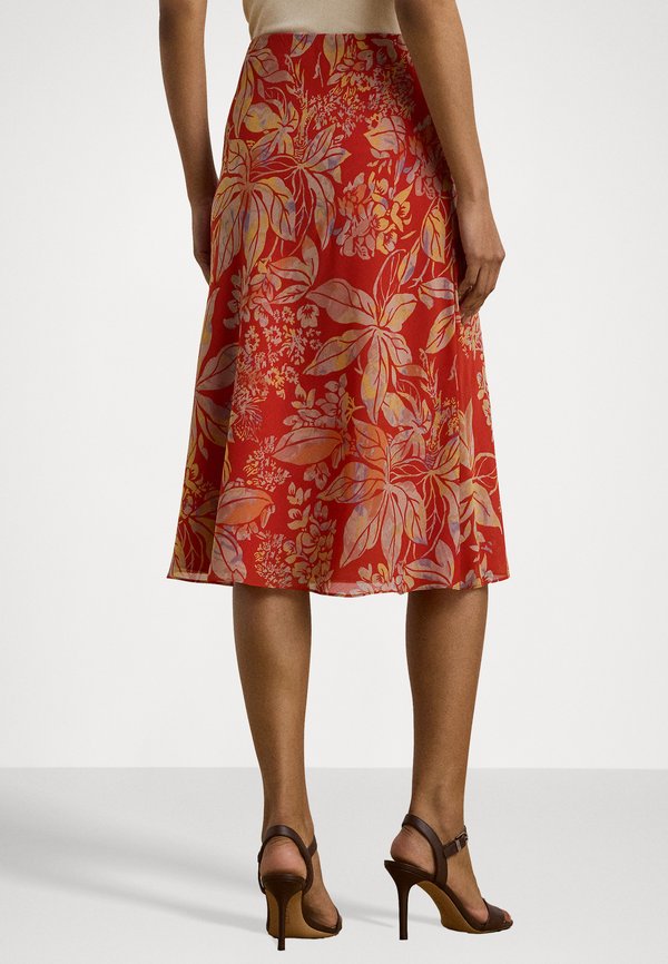 Floral Crinkle Georgette Midi Skirt - A-line skirt3