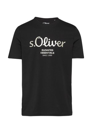 s.Oliver Print T-shirt - schwarz