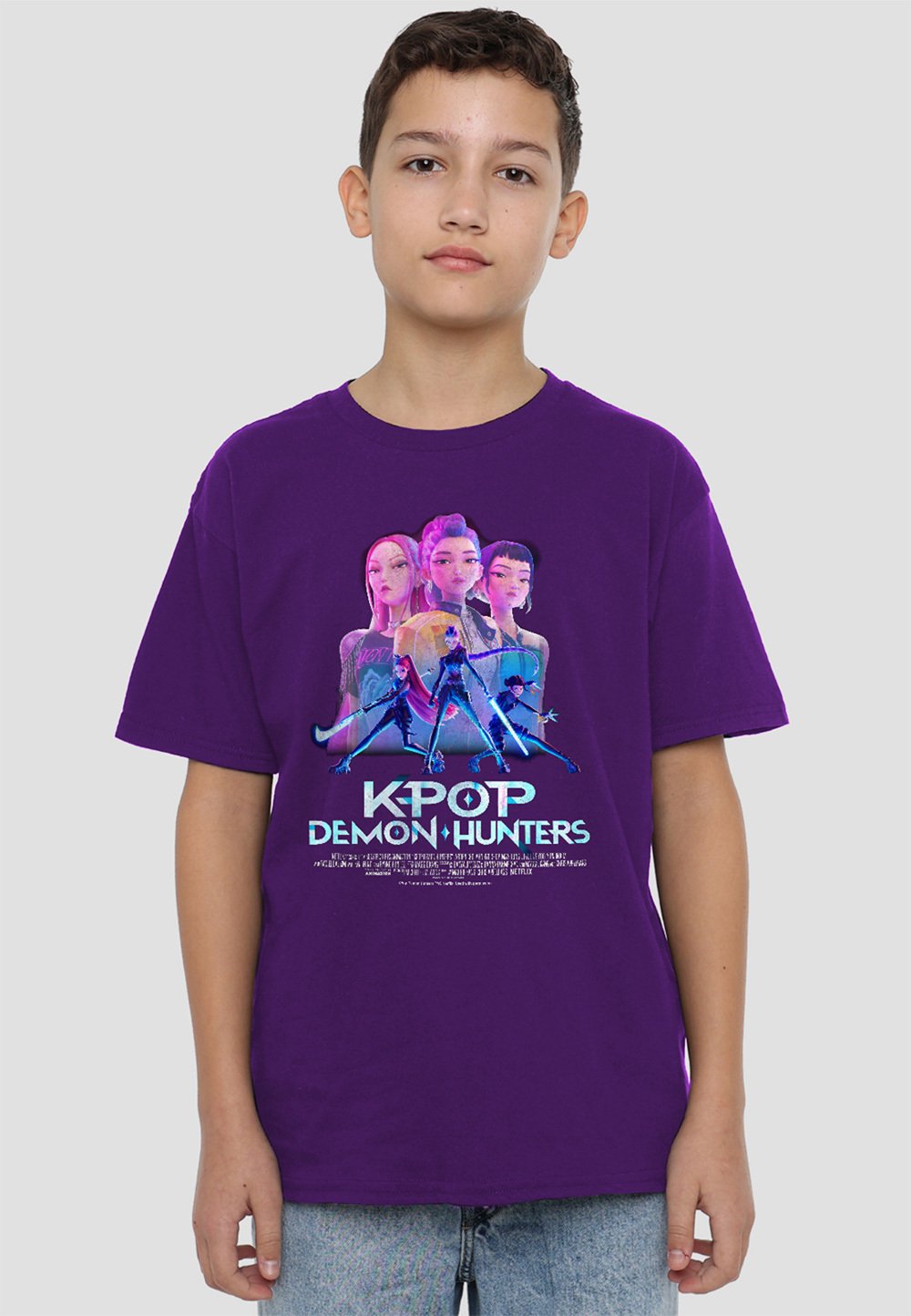 T-shirt Unisexe K-Pop Demon Hunters - Design Billboard Huntrix Huntr/X - Coton Premium - Taille XL - Noir - 8