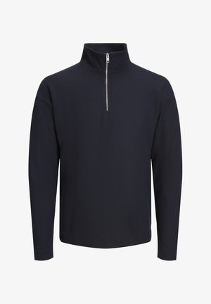 Jack & Jones JPRBLASEOUL STRUCTURE HALF ZIP - Pulóver - perfectnavy