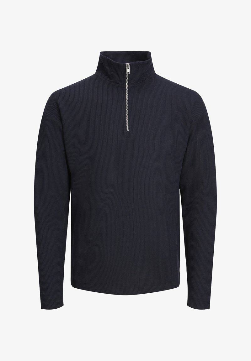 Jack & Jones JPRBLASEOUL STRUCTURE HALF ZIP - Trui - perfectnavy