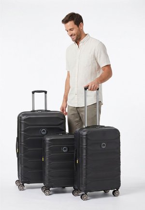 Delsey Paris, METEOR 4 ROLLEN KOFFERSET 3-TEILIG MIT DEHNFALTE UNISEX - Set de valises - deep black