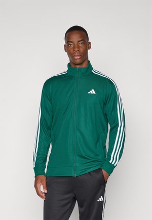 TRAIN ESSENTIALS 3-STRIPES  HOODED - Giacca sportiva - collegiate green