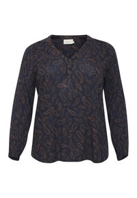 Unausgewählt, dark blue toffee paisley print