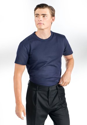 CREW NECK PIMA  - T-shirt - bas - navy blue