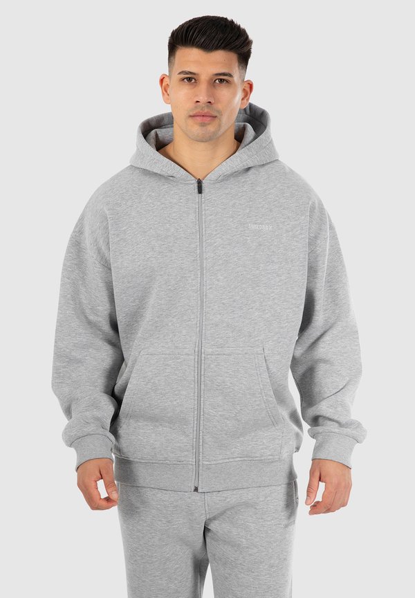 Sweatjacke - grau melange