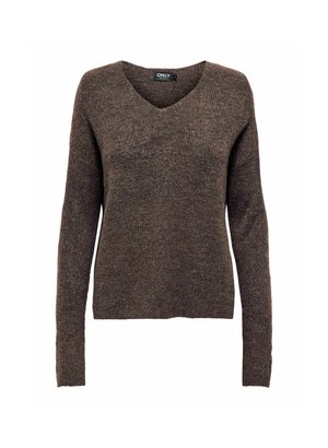 ONLY ONLCAMILLA V NECK - Trui - chocolate martini