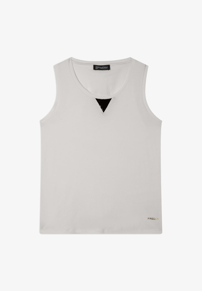 Freddy REGULAR FIT IN CON INSERTO PAILLETTES - Top - white sand