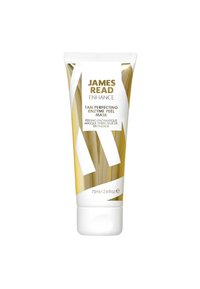 James Read Tan Perfecting Enzyme Peel Mask in a 75ml white and gold tube with a smooth texture and geometric design on the label.