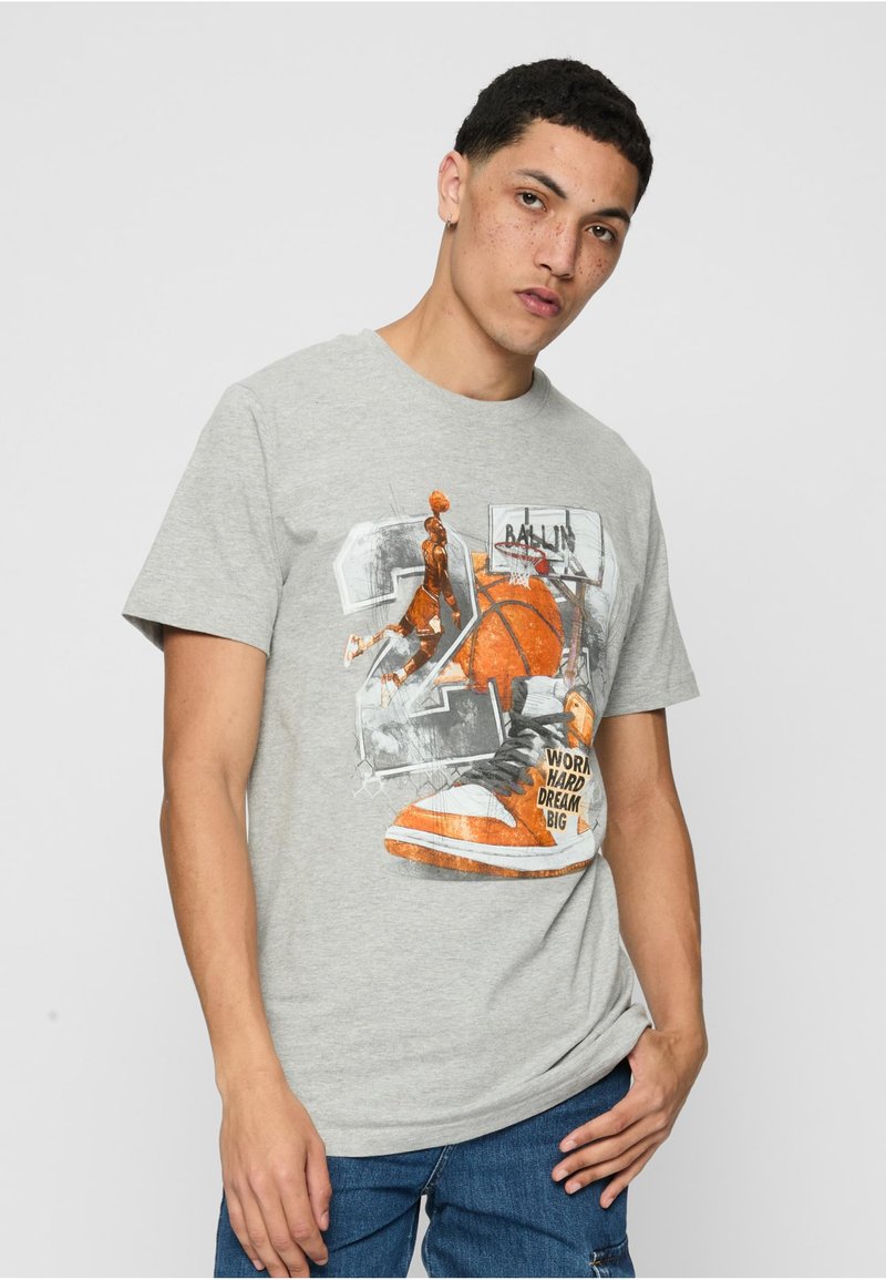 Mister Tee VINTAGE BALLIN - Apdrukāts T-krekls - heather grey