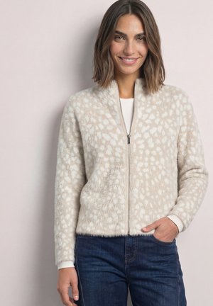 Street One, QUILTED JACKET WITH JACQUARD PATTERN - Gilet - clay sand