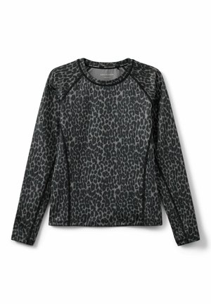 KATHRINESY  - Top s dlhým rukávom - grey leopard