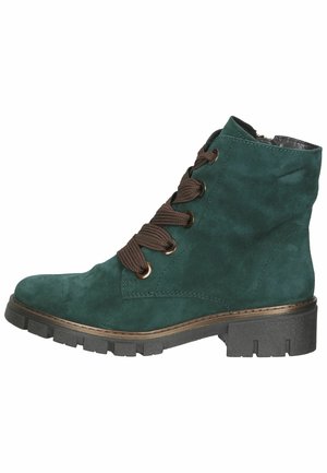 Schnürstiefelette - turquoise