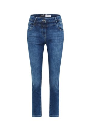 Cecil, SLIM LEG JEANS MIT TURN-UP UND LEO-TAPE - Jeans Slim Fit - light blue wash