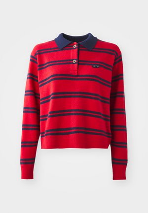 iets frans... COLLINS UNISEX - Long sleeved top - red/navy