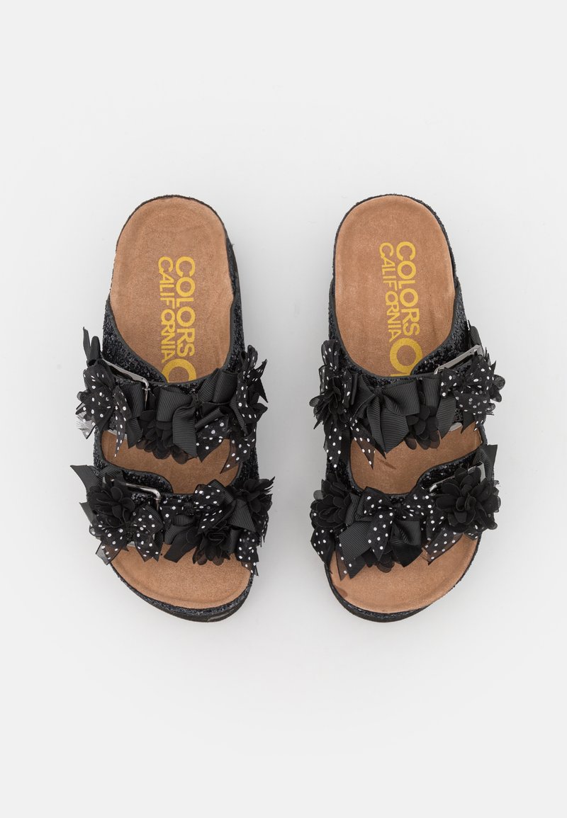 Damen Sneaker | Colors of California BES WITH BUCKLES AND RIBBONS Pantolette hoch black/mehrfarbig - OW24011 Damen Sneaker | Colors of California BES WITH BUCKLES AND RIBBONS Pantolette hoch black/mehrfarbig - OW24011