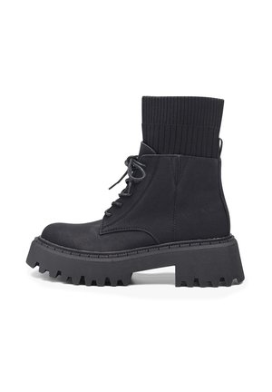 Platform ankle boots - black