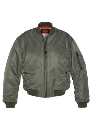 Schott COUPE 90'S EN RECYCLÉ - Kurtka Bomber - Sage kaki