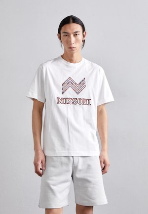 WITH RASCHEL - T-shirts med print - white/orange tones