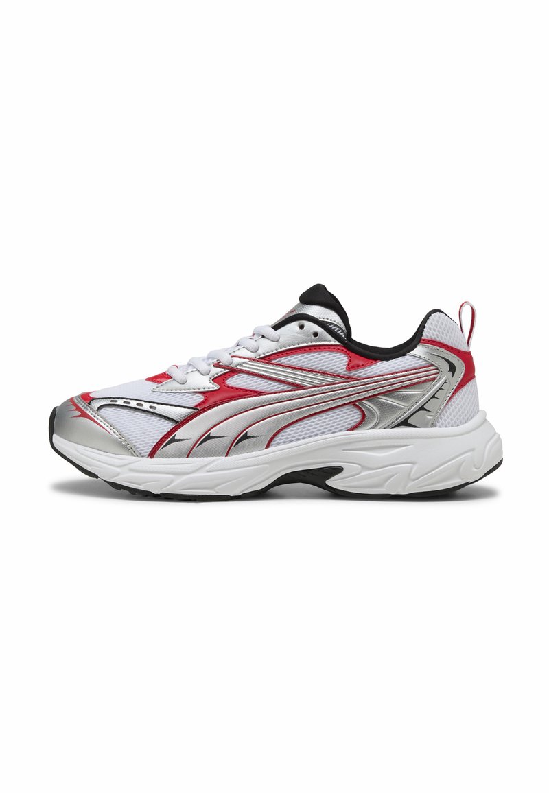 Puma - MORPHIC - Maanteejooksu jalatsid - white silver red, Suurenda