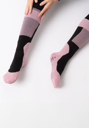 OCCULTO, 2 PACK SKISOCKEN KOMPRESSION - Knee high socks - grau-pink