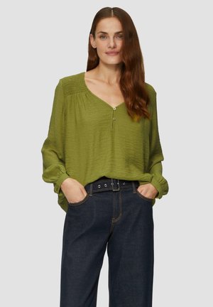 MET GESMOKTE DETAILS - Blouse - guacamole