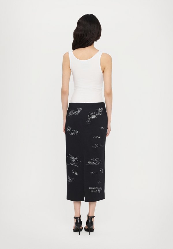 CHALK DRAWINGS - Pencil skirt - fantasia nero2