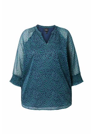 Ulla Popken HEART PRINT LAYERED - Langærmet T-shirt - ink blue