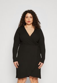 Vero Moda Curve - VMCBELLA SHORT DRESS - Vestido ligero - black Imagen en miniatura 1