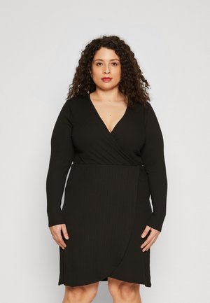 Vero Moda Curve VMCBELLA SHORT DRESS - Jerseyjurk - black