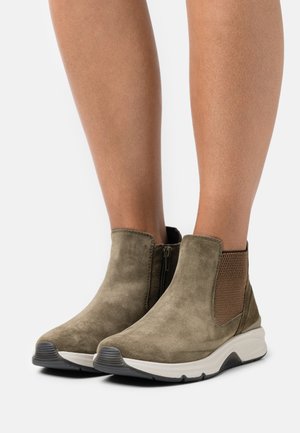 Gabor Comfort Platform ankle boots - oliv