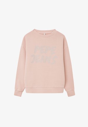 Sudadera Con Capucha Pepe Jeans Anne Para Niñas - Azul, Diseño Relajado Con Abertura Lateral Y Estampado Frontal