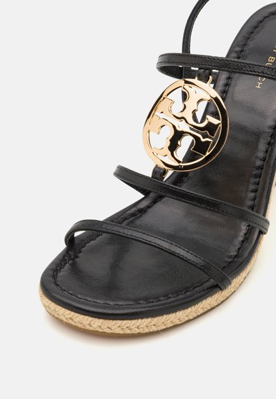Tory Burch CAPRI MILLER - Sandales compensées - black/gold