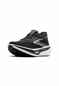 Mustmustooted mustahid, valge aktsentidega, kerge disainiga, kõver tald reageerimiseks ja tekstureeritud kummist välistald haardevõimekuse tagamiseks.