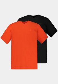 JP1880 T-SHIRT 2ER PACK V-AUSSCHNIT HALBARM  - T-shirts basic - orange