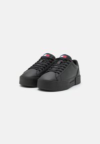 Tommy Jeans FOXING FLATFORM - Sneakers basse - triple black