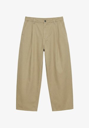 PULL&BEAR, DARTED - BAGGY TROUSERS - Pantalon classique - beige