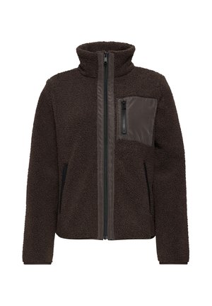 Cecil, TEDDY JACKET WITH SOFTSHELL DETAILS - Veste polaire - truffle brown