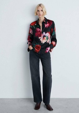 Mango Button-down blouse - black
