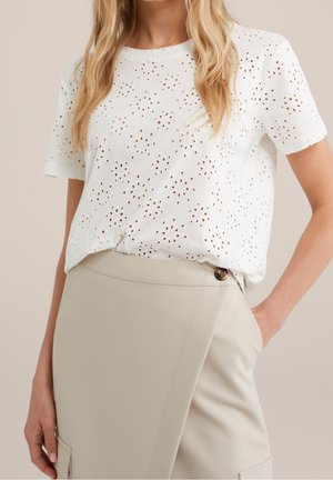 T-shirt med print - white