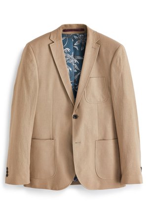 Next SLIM FIT LINEN BLEND TWO BUTTON - Sakko - light brown