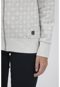 Oxmo VENDELA - Majica s kapuljačom i patentnim zatvaračem - light grey