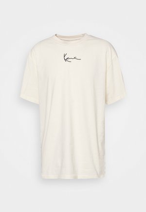 Karl Kani SMALL SIGNATURE TEE UNISEX - Camiseta básica - cream