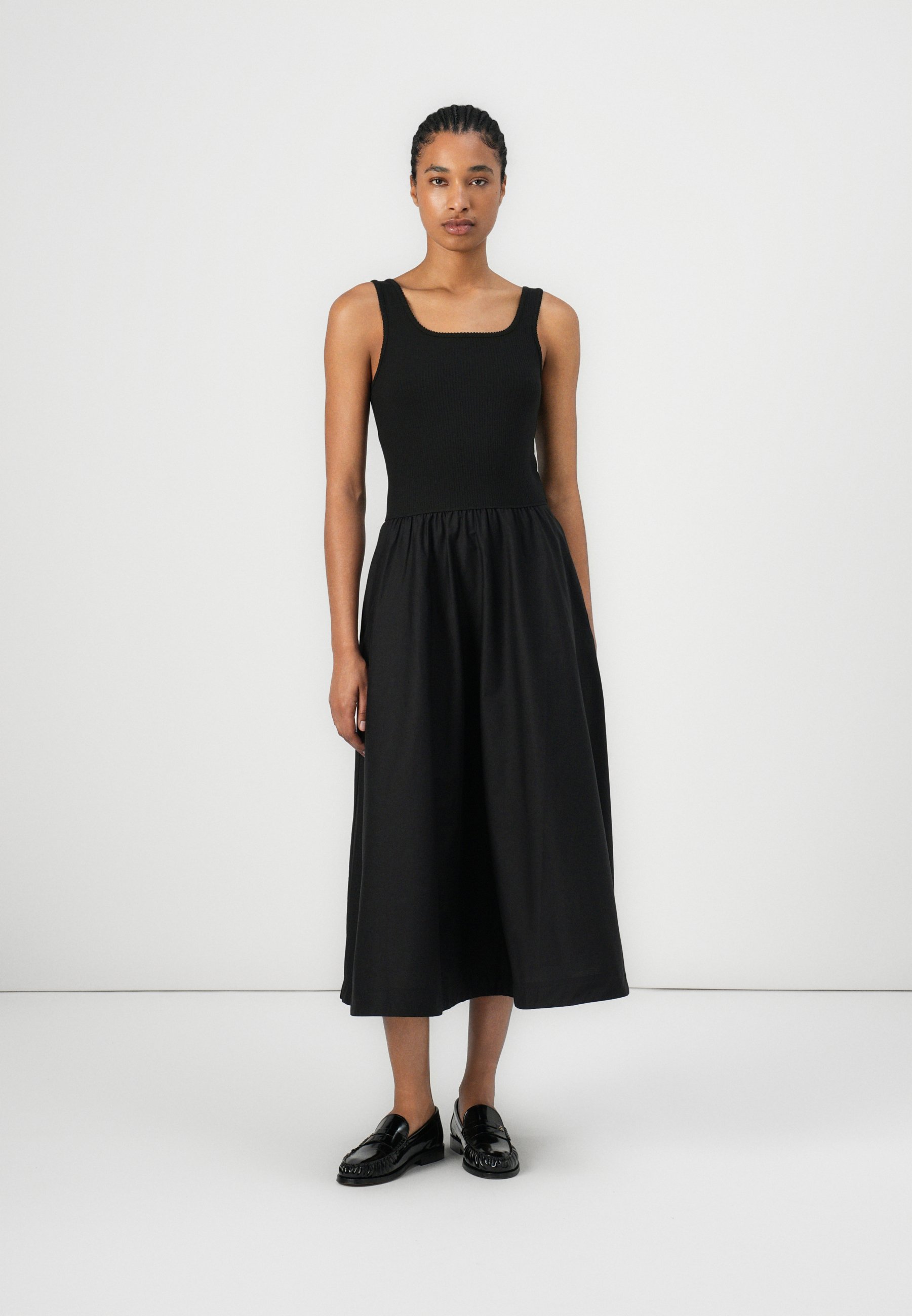 black after 5 dresses Black Formal Dresses Elegant V-Neck A Line Slit Stretch Satin Long Formal Dress